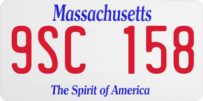 MA license plate 9SC158