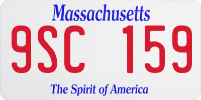 MA license plate 9SC159