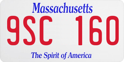 MA license plate 9SC160