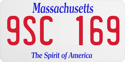 MA license plate 9SC169