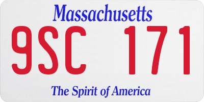 MA license plate 9SC171
