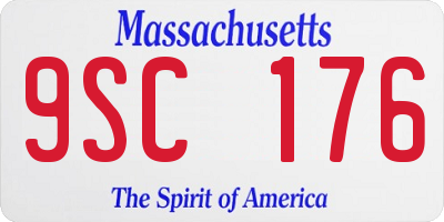 MA license plate 9SC176