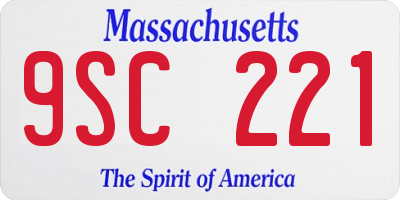 MA license plate 9SC221