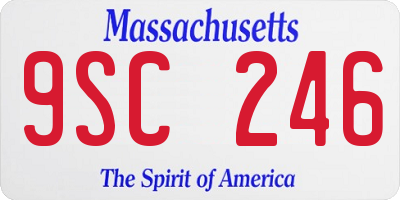 MA license plate 9SC246