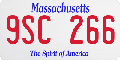 MA license plate 9SC266