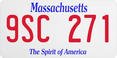 MA license plate 9SC271