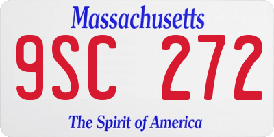 MA license plate 9SC272