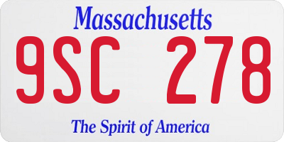 MA license plate 9SC278