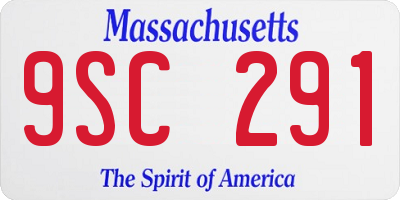 MA license plate 9SC291