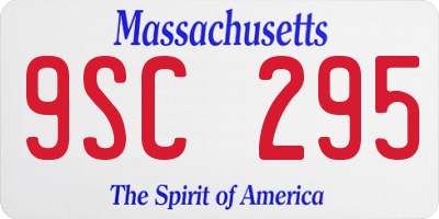 MA license plate 9SC295
