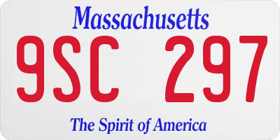MA license plate 9SC297