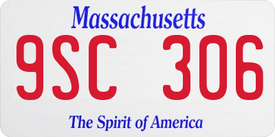 MA license plate 9SC306
