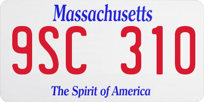 MA license plate 9SC310