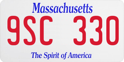 MA license plate 9SC330
