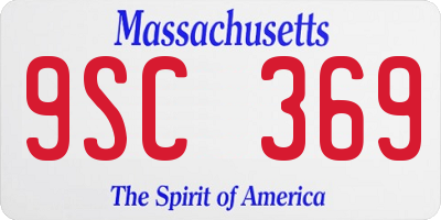 MA license plate 9SC369