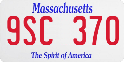 MA license plate 9SC370