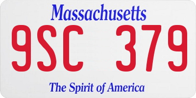 MA license plate 9SC379