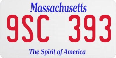 MA license plate 9SC393
