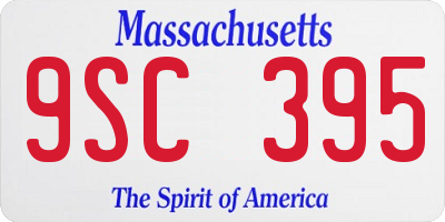 MA license plate 9SC395