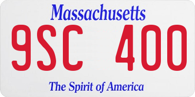 MA license plate 9SC400