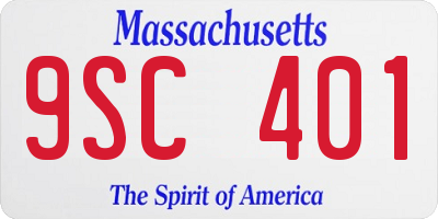 MA license plate 9SC401