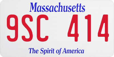 MA license plate 9SC414