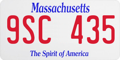 MA license plate 9SC435