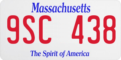 MA license plate 9SC438