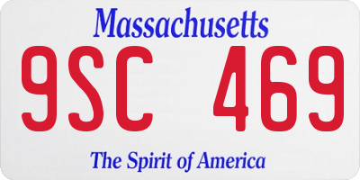 MA license plate 9SC469