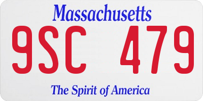 MA license plate 9SC479