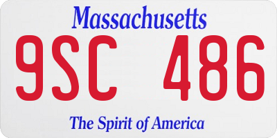 MA license plate 9SC486