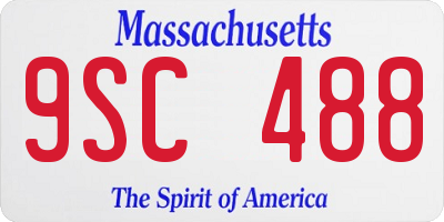 MA license plate 9SC488