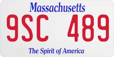 MA license plate 9SC489