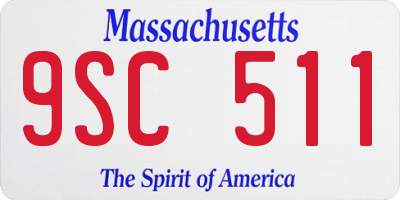 MA license plate 9SC511