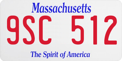 MA license plate 9SC512