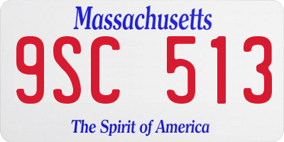 MA license plate 9SC513