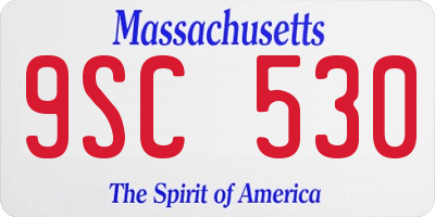MA license plate 9SC530