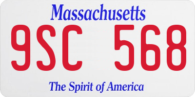 MA license plate 9SC568