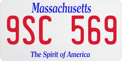 MA license plate 9SC569