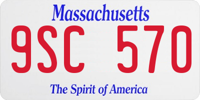 MA license plate 9SC570