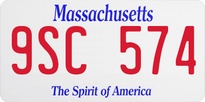 MA license plate 9SC574