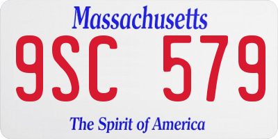 MA license plate 9SC579