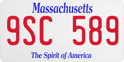 MA license plate 9SC589