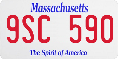 MA license plate 9SC590
