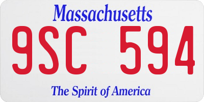 MA license plate 9SC594