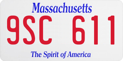MA license plate 9SC611