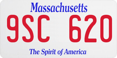 MA license plate 9SC620