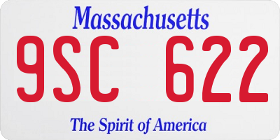 MA license plate 9SC622