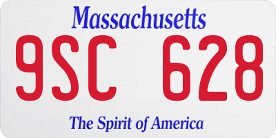 MA license plate 9SC628