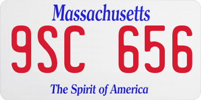MA license plate 9SC656